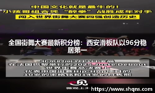 全国街舞大赛最新积分榜：西安滑板队以96分稳居第一